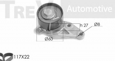 TREVI AUTOMOTIVE kd1203 -  Комплект ремня ГРМ